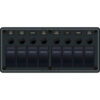 Blue Sea 8371 Water Resistant Panel - 8 Position - Black - Horizontal Mount
