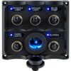 Sea-Dog Water Resistant Toggle Switch Panel w/LED Power Socket - 5 Toggle