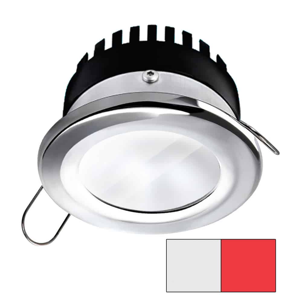 i2Systems Apeiron A506 6W Spring Mount Light - Round - Cool White & Red - Polished Chrome Finish