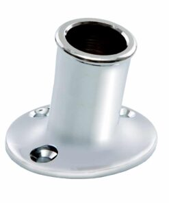 Whitecap Top-Mounted Flag Pole Socket CP/Brass - 3/4" ID