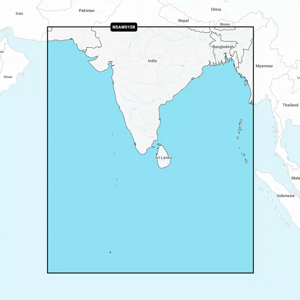 Garmin Navionics+ NSAW015R - Indian Subcontinent - Marine Chart