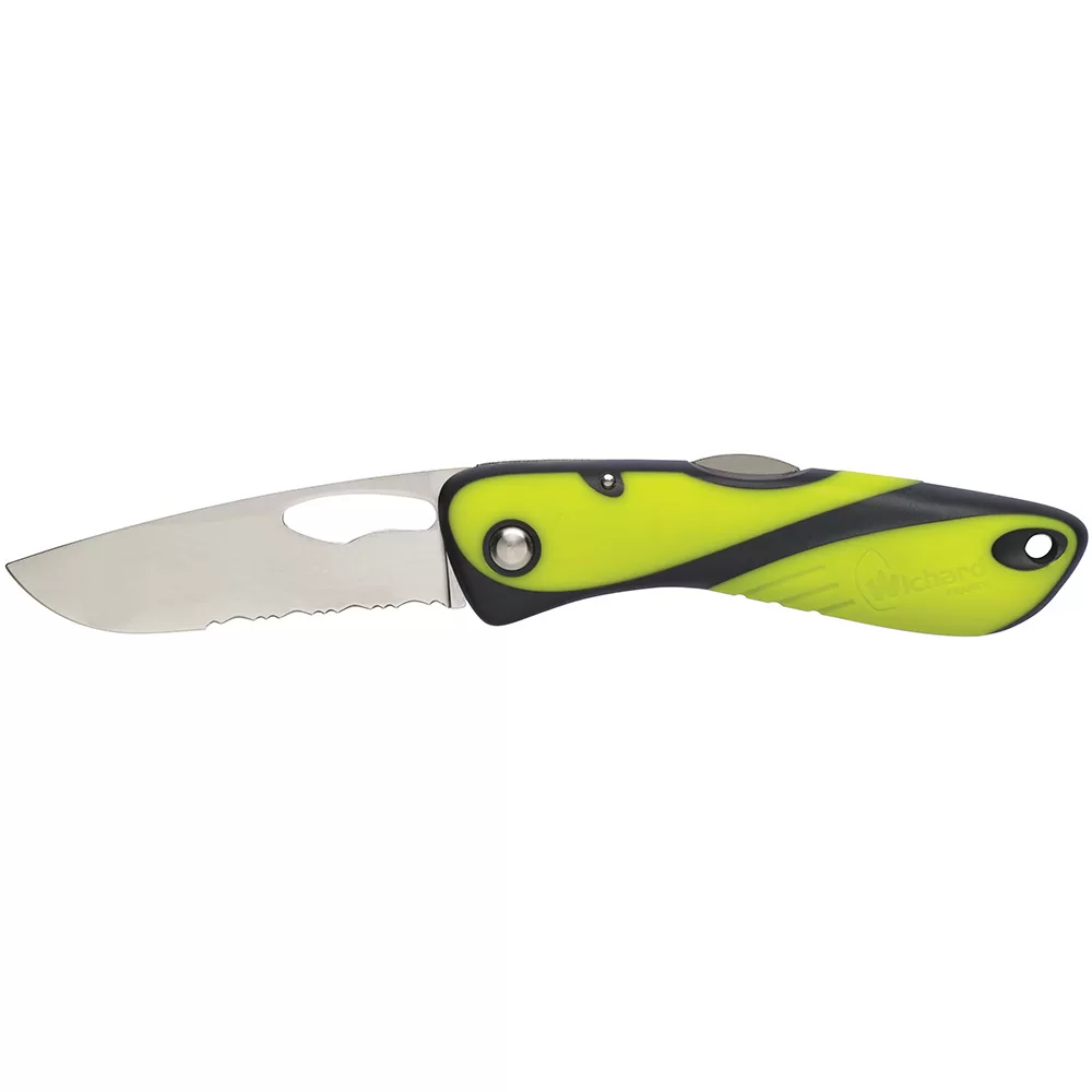 Wichard Offshore Knife - Single Serrated Blade - Fluorescent