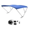 SureShade Battery Powered Bimini - Clear Anodized Frame & Pacific Blue Fabric
