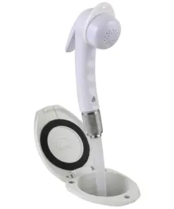 Scandvik Recessed Shower w/6' White Hose - Euro Trigger Sprayer