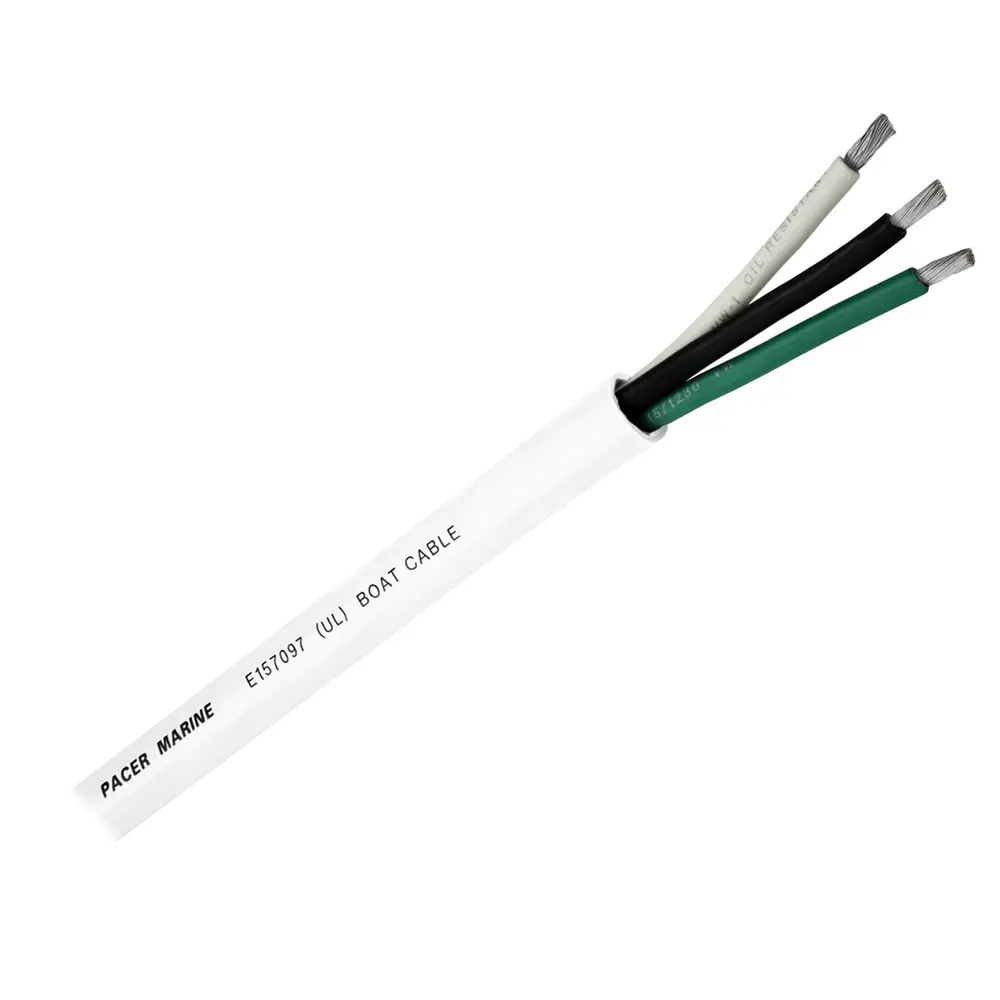 Pacer Round 3 Conductor Cable - 100' - 16/3 AWG - Black