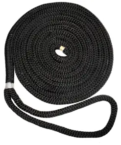 New England Ropes 1/2" Double Braid Dock Line - Black - 35'