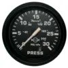 Faria Euro Black 2" Water Pressure Gauge (30 PSI)