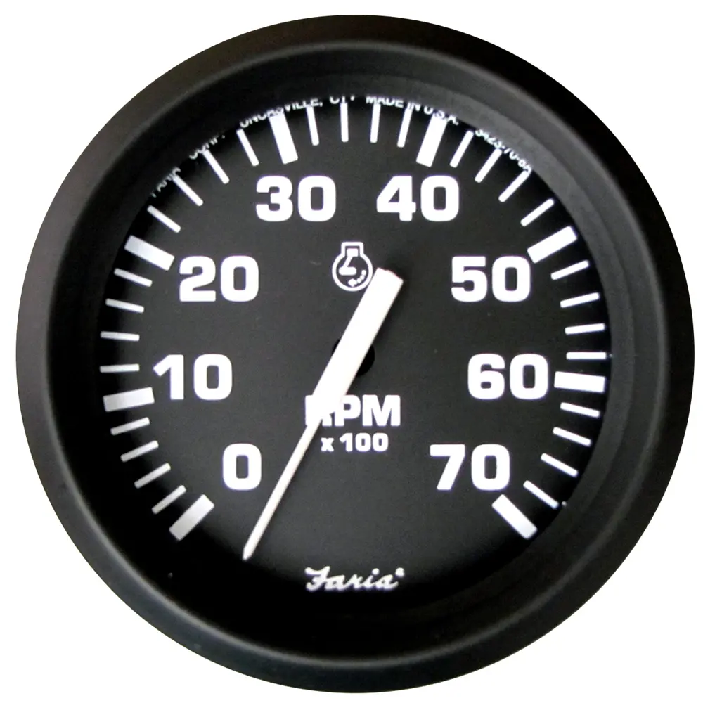 Faria Euro Black 4" Tachometer - 7