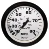 Faria Euro White 4" Speedometer - 80MPH (Pitot)