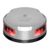 Lopolight 360-Degree Red Nav Light - 2NM - Silver Housing w/FB Base
