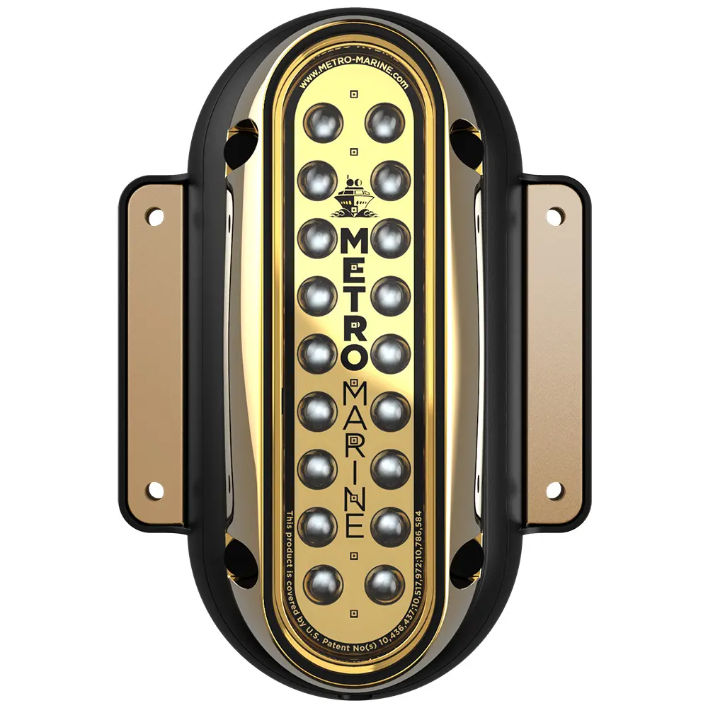 Metro Marine High-Output Vertical Surface Mount Light w/Intelligent Monochromatic LED's - Green