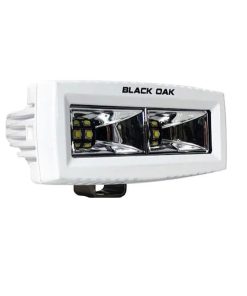 Black Oak 4" Marine Spreader Light - Scene Optics - White Housing - Pro Series 3.0