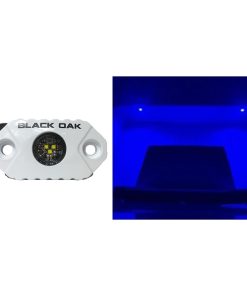 Black Oak Rock Accent Light - Blue LEDs - White Housing