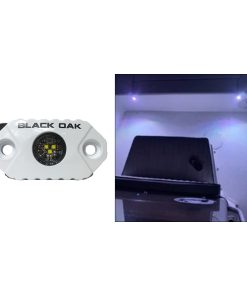 Black Oak Rock Accent Light - White LEDs - White Housing