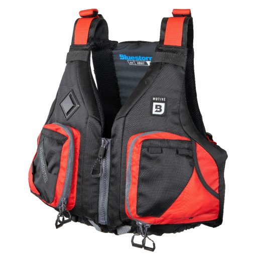 Bluestorm Motive Kayak Fishing Vest - Nitro Red - L/XL