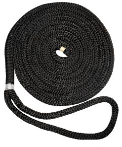 New England Ropes 5/8" Double Braid Dock Line - Black - 50'