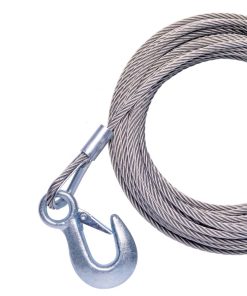 Powerwinch Cable 7/32" x 25' Universal Premium Replacement w/Hook - Stainless Steel