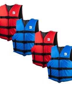 Type III General Boating Adult Universal Foam Life Jacket - Blue/Red *4-Pack