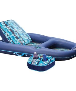 Aqua Leisure Ultimate 2-in-1 Lounge & Caddy - Hibiscus Flip