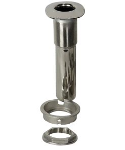 C.E. Smith 80 Series Screwless Flush Mount Rod Holder - 0 Degree - Stainless Steel - Swivel Bottom - Black Liner