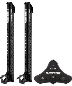 Minn Kota Raptor Bundle Pair - 10' Black Shallow Water Anchors w/Active Anchoring & Footswitch Included