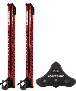 Minn Kota Raptor Bundle Pair - 8' Red Shallow Water Anchors w/Active Anchoring & Footswitch Included