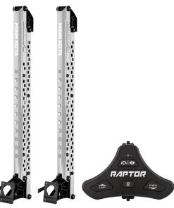 Minn Kota Raptor Bundle Pair - 8' Silver Shallow Water Anchors w/Footswitch