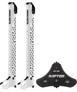 Minn Kota Raptor Bundle Pair - 8' White Shallow Water Anchors w/Active Anchoring & Footswitch Included