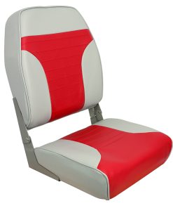 Springfield High Back Multi-Color Folding Seat - Red/Grey