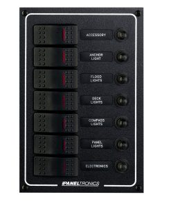 Paneltronics Waterproof DC 7 Position Lighted Rocker & CB