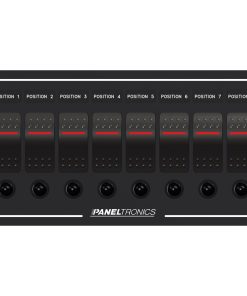 Paneltronics Waterproof DC 8 Position Lighted Rocker & CB