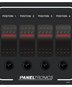 Paneltronics Waterproof Panel - DC 4-Position Illuminated Rocker Switch & Circuit Breaker