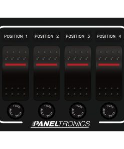 Paneltronics Waterproof Panel - DC 4-Position Illuminated Rocker Switch & Fuse