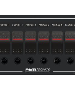 Paneltronics Waterproof Panel - DC 6-Position Illuminated Rocker Switch & Circuit Breaker