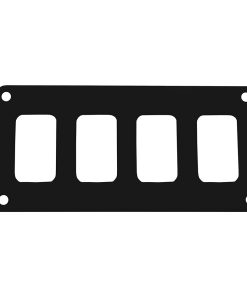 Pacer Switch Panel - 4 Switch & 1 Row - 5.5" x 2.75" - Black Powder Coated Aluminum