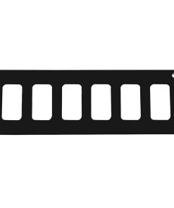 Pacer Switch Panel - 6 Switch & 1 Row - 8" x 2.75" - Black Powder Coated Aluminum