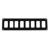 Pacer Switch Panel - 8 Switch & 1 Row - 12.5" x 2.75" - Black Powder Coated Aluminum