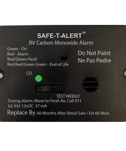 Safe-T-Alert 62 Series Carbon Monoxide Alarm - 12V - RV Flush Mount - Black